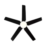 48 in Intergrated LED Ceiling Fan Lighting with Black ABS Blade