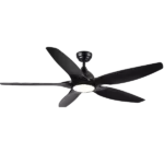 60 In Intergrated LED Ceiling Fan Lighting with Black ABS Blade