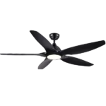 60 In Intergrated LED Ceiling Fan Lighting with Black ABS Blade