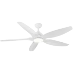 Modern 60 In Intergrated LED Ceiling Fan Lighting with White ABS Blade