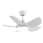 30 in Intergrated LED Ceiling Fan Lighting with White ABS Blade