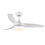 42" Ceiling Fan with Lights, Quiet Ceiling Fan with 3 Blades, 24W Modern Dimmable Ceiling Fans with 6-Speed for Living Room & Covered Outdoor Factory Warehouse, 3 Color Changeable, Timer (white)