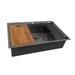 36Inch Gunmetal Black  topmount workstation kithchen sink 16 gauge single bowl stainless steel drop in sink