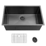 27x17 inch  Undermount Gunmetal Black 18 Gauge Stailess Steel  Kitchen Sink