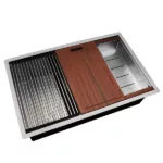 30 Inch Workstation Ledge kitchen Sink Undermount 304 Stainless Steel Single Bowl R10 Tight Radius Sink