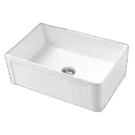 30 inch Fireclay Kitchen Sink Farmhouse Reversiable Single Bowl, Apron Farm White Single Bowl Sink