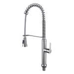Single Handle Kitchen Faucet With pull Down Sprayer and Brushed Nickel Finish