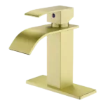 Touch Single Handle Kitchen Faucet in Gold Color