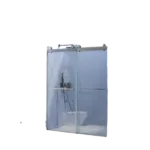 Elan 67 to 72 in. W x 76 in. H Sliding Frameless Soft-Close Shower Door with Premium 3/8 Inch (10mm) Thick Tampered Glass in Chrome  23D02-72C