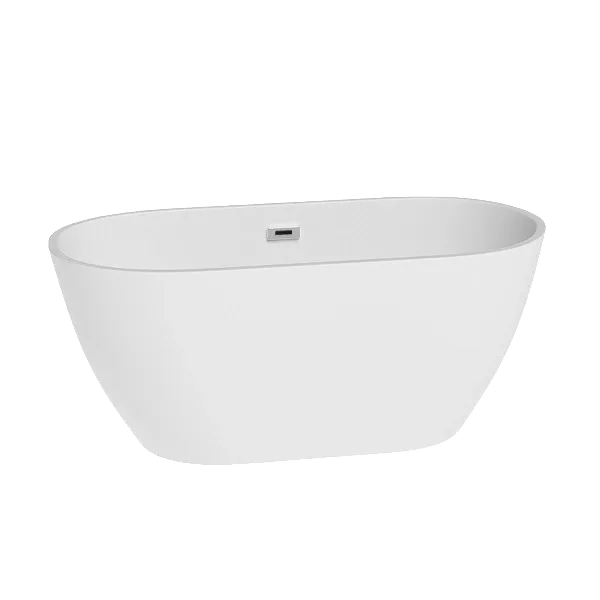 60" inch Acrylic Alcove Freestanding Soaking Bathtub