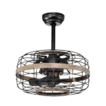 18 in. Farmhouse Indoor Caged Ceiling Fan with Remote Control
