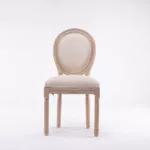 Modern Beige Set of 2 Dining Chair of Wooden Frame And Legs