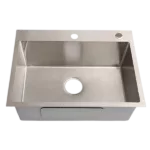 24in Stainless Steel Washing Sink w/ Faucet Hoses and Drain Head Only