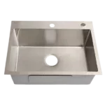 24in Stainless Steel Washing Sink w/ Faucet Hoses and Drain Head Only