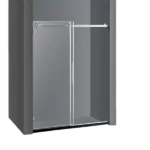 Frameless Sliding Glass Shower Doors 60" Width x 76"Height with 3/8"(10mm) Clear Tempered Glass, Brushed Nickel Finish, Big Rollers, Square Rail, Self-cleaning coating on both sides