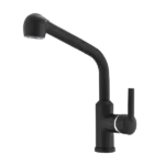 Pull Down Single Handle Kitchen Faucet in Matte Black