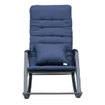 Stylish Navy Blue Rocking Chair of  Metal Frame And Legs Ideal for Living Room & Bedroom