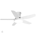 46 in. LED Indoor White Ceiling Fan with Remote