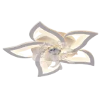 Modern Low Profile Ceiling Fan, Flower Ceiling Light Fan with App Control
