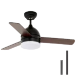 48Inches American Style Ceiling Fan Chandeliers Remote Control Dimmable LED, 6 Gear Wind Speed Fan Light