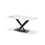 Free Combination Modern Matte Sintered Stone Dining Table 63 x 35.4 x 29.5inch