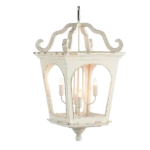 4 - Light Wood Chandelier, Hanging Light Fixture with Adjustable Chain for Kitchen Dining Room Foyer Entryway, Bulb Not Included for Indoor