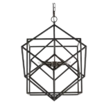 3 - Light Metal Chandelier, Hanging Light Fixture with Adjustable Chain for Kitchen Dining Room Foyer Entryway, Bulb Not Included for Indoor