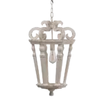 Wood Chandelier, Hanging Light Fixture with Adjustable Chain for Kitchen Dining Room Foyer Entryway, Bulb Not Included for Indoor