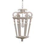 Wood Chandelier, Hanging Light Fixture with Adjustable Chain for Kitchen Dining Room Foyer Entryway, Bulb Not Included for Indoor