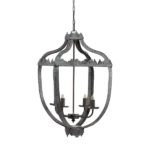 4 - Light Metal Chandelier, Hanging Light Fixture with Adjustable Chain for Kitchen Dining Room Foyer Entryway, Bulb Not Included for Indoor