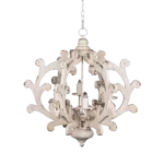 Tamica 6 - Light Wood Geometric Chandelier for Indoor