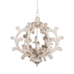 Tamica 6 - Light Wood Geometric Chandelier for Indoor