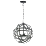 4 - Light Galvanized Chandelier, Hanging Light Fixture with Adjustable Chain for Kitchen Dining Room Foyer Entryway, Bulb Not Included for Indoor