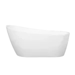 55 in. Acrylic Freestanding Soaking tub in White Color