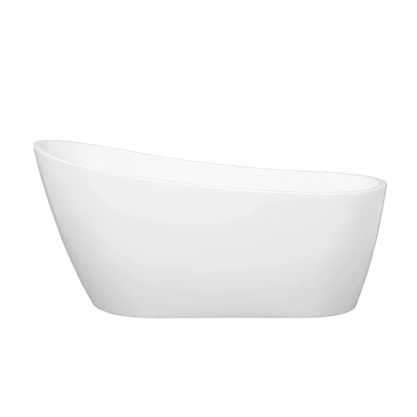 55 in. Acrylic Freestanding Soaking tub in White Color