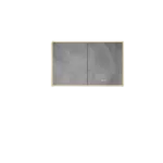 48" Rectangular LED Mirror Medicine Cabinet with Lights, Dimmer, Defogger, Clock, Temp Display in White