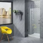 Hinged Frameless Glass Shower Door 31.5-32 in.W x 72 in. H with 3/8(10mm) Certified Thick Clear Tempered Glass,Stainless Steel Hardwares Heavy Duty Hinges,Brushed Nickel