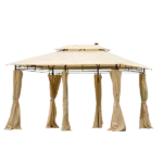 Modern Rectangle Canopies, Gazebos with Rust-Proof Frame and double-vented roof design