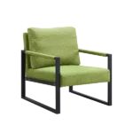 Stylish Green Fiber cloth armchair of Metal frame and Legs Ideal for living room bed room