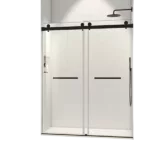 60 in. W x 76 in. H Double Sliding Frameless Shower Door with Smooth Sliding