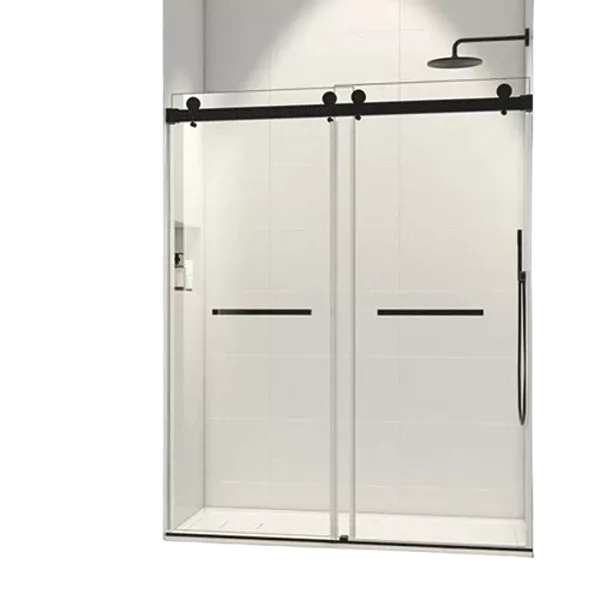 60 in. W x 76 in. H Double Sliding Frameless Shower Door with Smooth Sliding