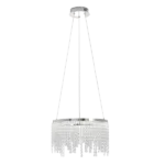 New Sparkling Collection 1-Light Transparent Integrated LED Crystal Chandelier For Indoor