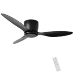 42" Flush Mount Ceiling Fan without light, 3 Reversible Blades, with 6 Speeds Reversible DC Motor,Low Profile Ceiling Fan with no light for Living Room Kitchen Bedroom