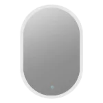 18 in. W x 26 in. H Large Oval Frameless Anti-Fog Wall Mount Bathroom Vanity Mirror in Silver