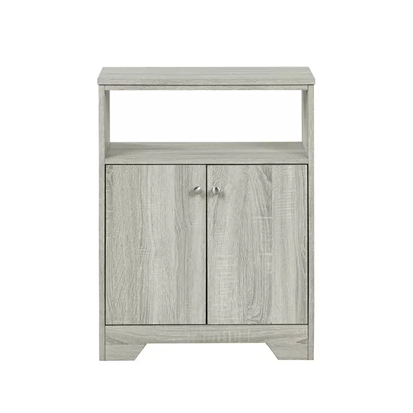Modern Style Rectangular Bathroom Storage Cabinet and Shelf in Gray