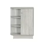 Moisture Resistant Rectangular Bathroom Corner Storage Adjustable Shelf Modern Style MDF Board in Oak