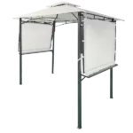 Length x 4.5 ft. Width Steel Double Tiered Backyard Patio BBQ Grill Gazebo with Extendable Shades