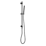 Rectangle Stainless Steel Handheld Bathroom Shower in Matt Black  with 28-Inch Slide Bar and 59-Inch Hose