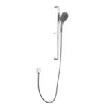Round WallMount and Handheld Bathroom Shower in Brushed Nickel  with 28-Inch Slide Bar and 59-Inch Hose