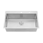 Brushed Nickel Stainless Steel 30 in. L x 22 in. W Drop-In Kitchen Sink with Accessories